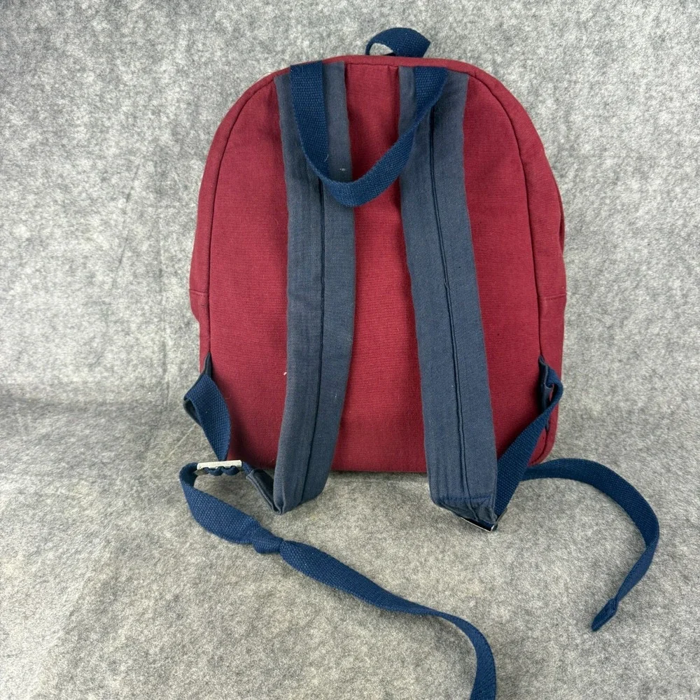 Roxy Buckle Backpack Burgundy Pink Blue Tan Laptop Compartment 100% Cotton‎